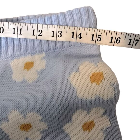 Altar’d State Knit Periwinkle Daisy Sweater Jogger Pants New with Tags Large - Picture 10 of 13